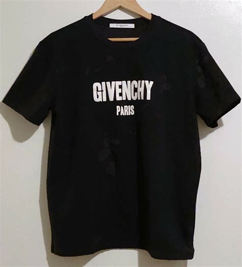 givenchy double shirt|Givenchy distressed t shirt.